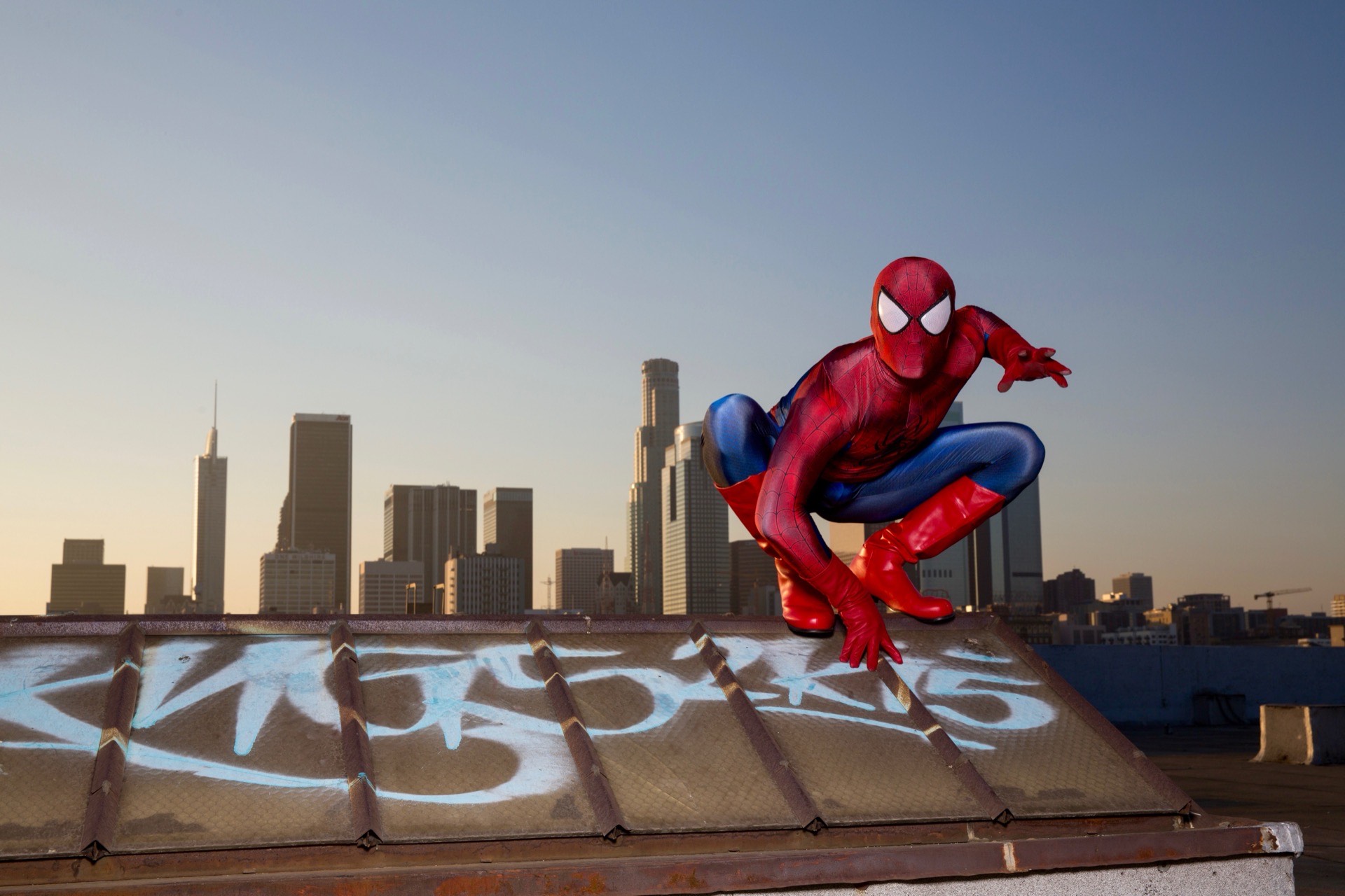Spider-Man superhero character at a birthday party