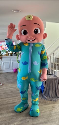 Cocomelon JJ character at toddler birthday party in Seattle