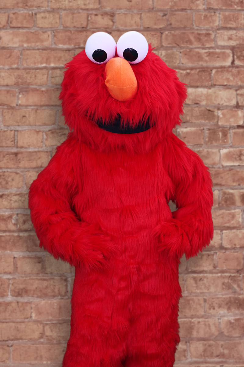 Elmo character at birthday party in Seattle
