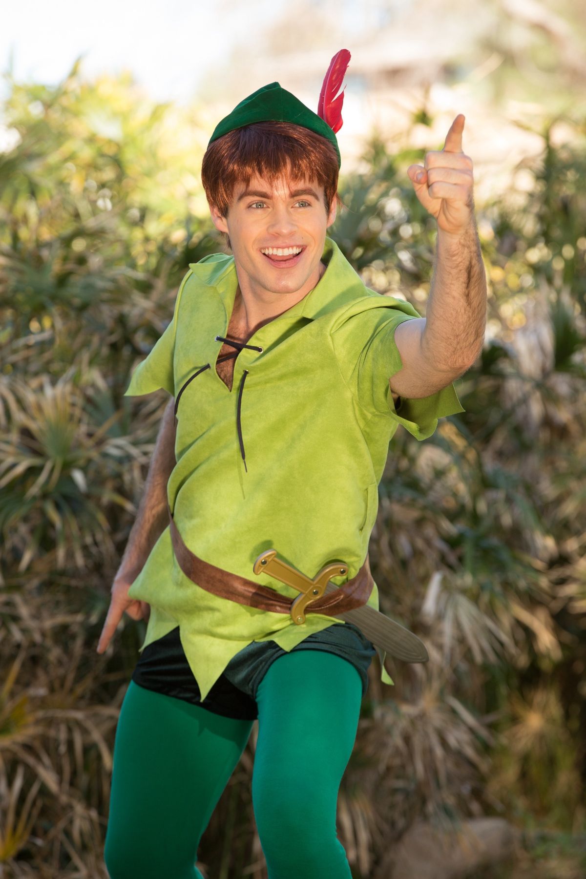 Peter Pan character at birthday party